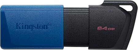 Kingston DataTraveler Exodia M 64GB USB Flash Bellek DTXM/64GB USB 3.2 Gen 1 (64 GB, Siyah / Mavi)