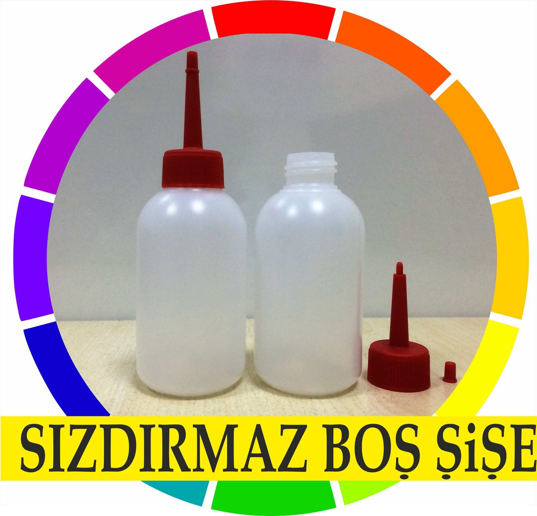 100 Ml Boş Şişe Likit - Mürekkep - Kolonya - Dezenfektan Şişesi Damlalıklı