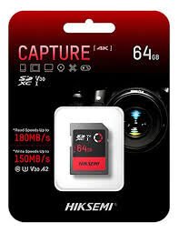 Hiksemi SDXC E30 Class 10 64GB Capture SD Memory Card