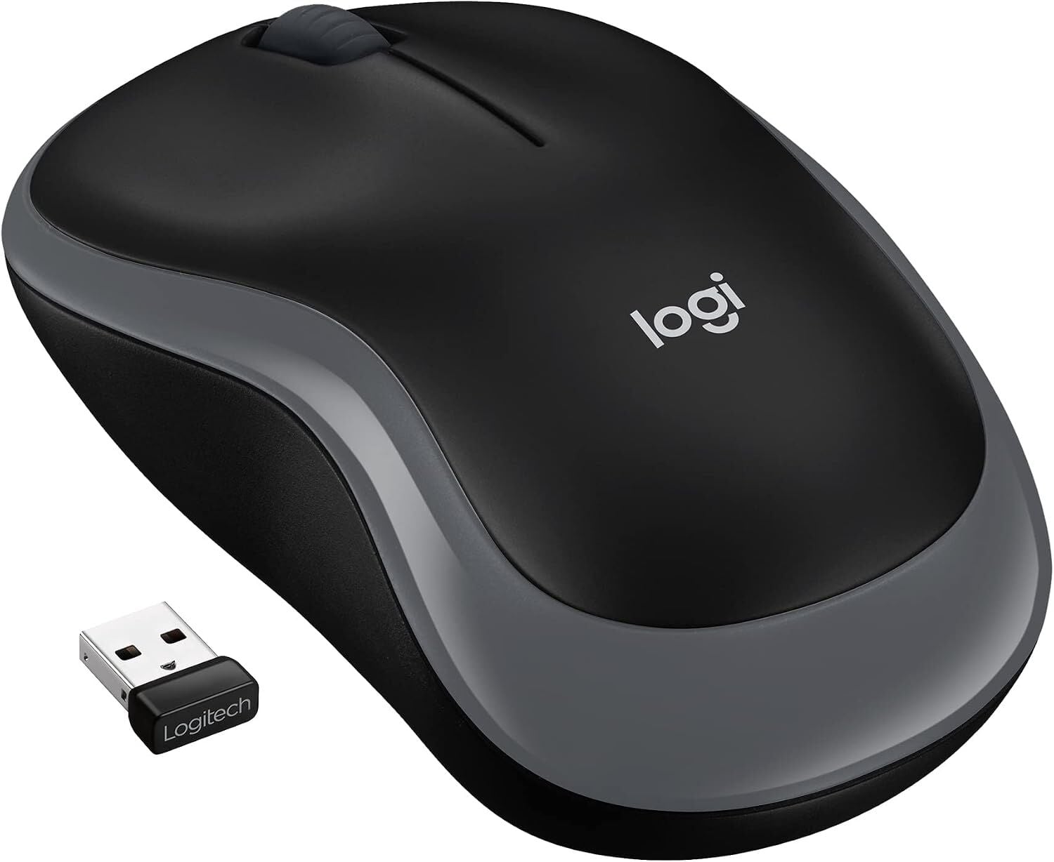 Logitech M185 Kablosuz Mouse, 1.000 DPI Optik Sensör, Sağ ve Sol Elle Kullanıma Uygun, 10 m Kullanım Mesafesi, 12 Ay Pil Ömrü, Gri