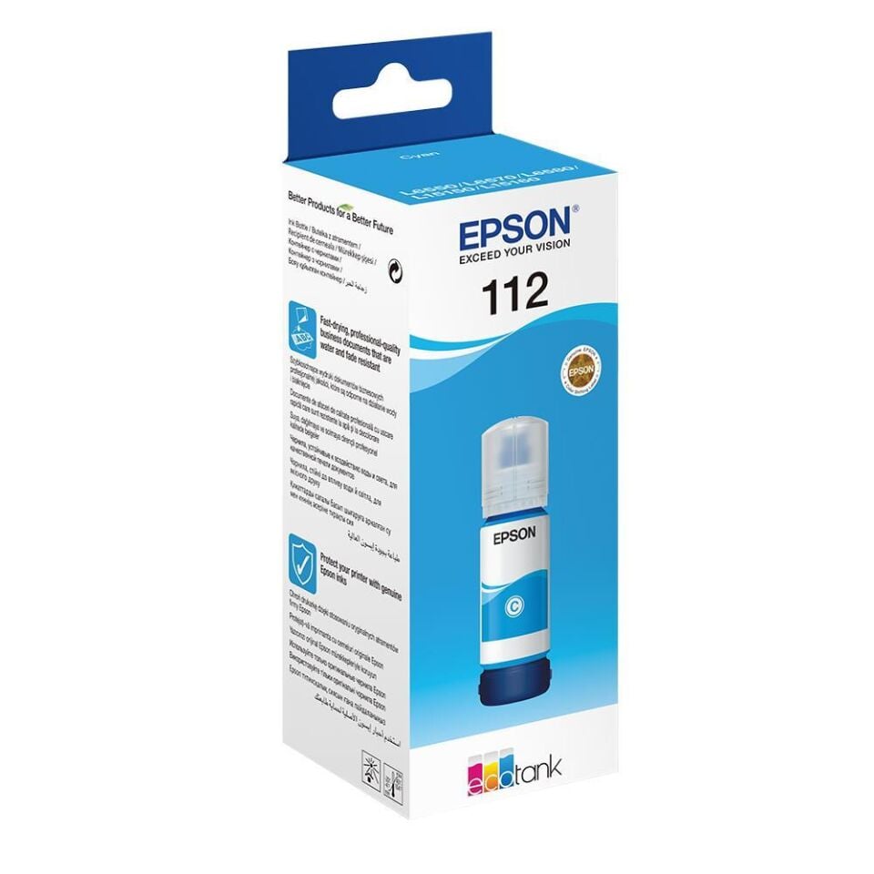 EPSON 112 / T112 MAVİ MÜREKKEP ŞİŞE Orijinal