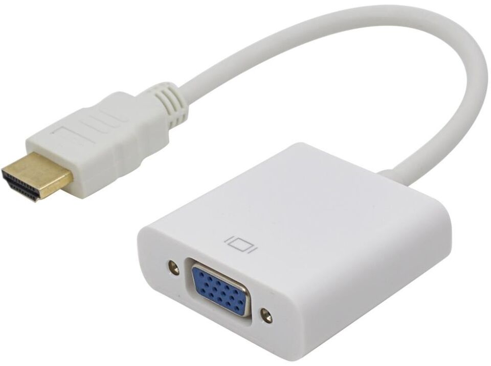 Hdmi To Vga Çevirici Dönüştürücü Adaptör Monitör Laptop Uydu Kablosu S4547