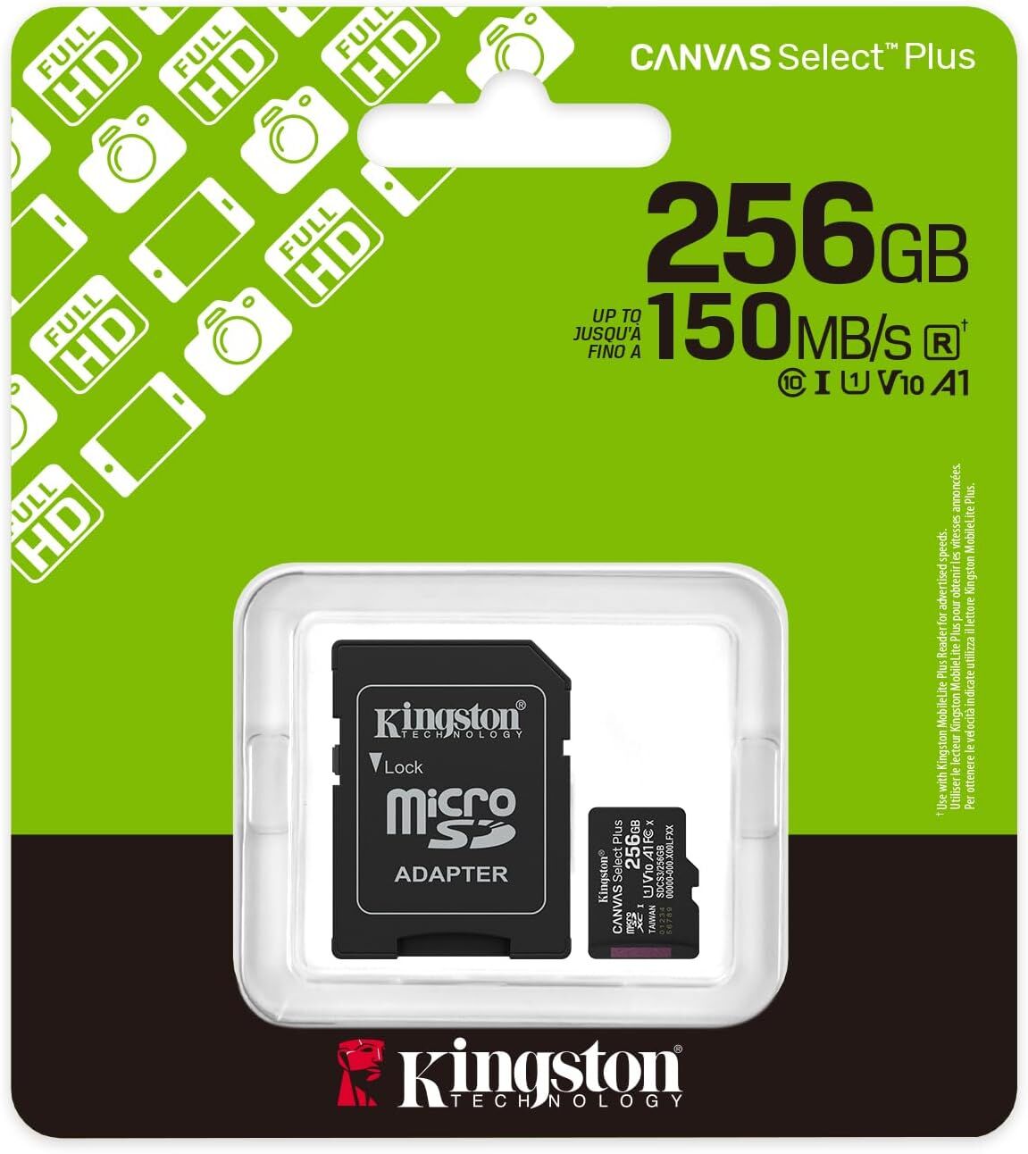 256GB microSDXC Canvas Select Plus Gen3 150MB/s