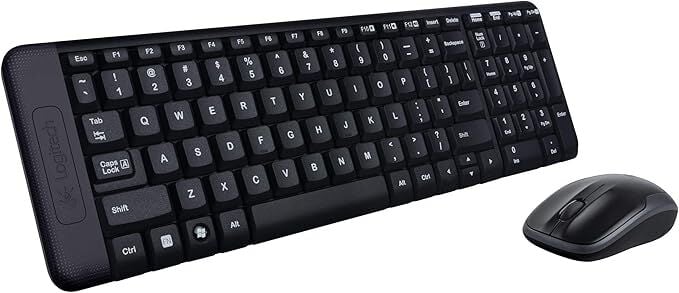 Logitech MK220 Kablosuz Kompakt Klavye Mouse Seti, Sağ ve Sol Elle Kullanıma Uygun Mouse, Sıvı Dökülmesine Dayanıklı, 10 m Kullanım Mesafesi, Türkçe Q Klavye, Siyah