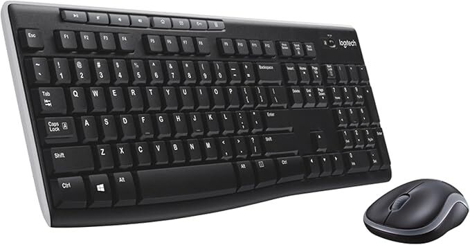 Logitech MK270 Kablosuz Klavye Mouse Seti, Tam Boyutlu, Sağ ve Sol Elle Kullanıma Uygun Mouse, 10 m Kullanım Mesafesi, Sıvı Dökülmesine Dayanıklı, Türkçe Q Klavye, Siyah