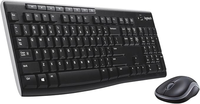 Logitech MK270 Kablosuz Klavye Mouse Seti, Tam Boyutlu, Sağ ve Sol Elle Kullanıma Uygun Mouse, 10 m Kullanım Mesafesi, Sıvı Dökülmesine Dayanıklı, Türkçe Q Klavye, Siyah