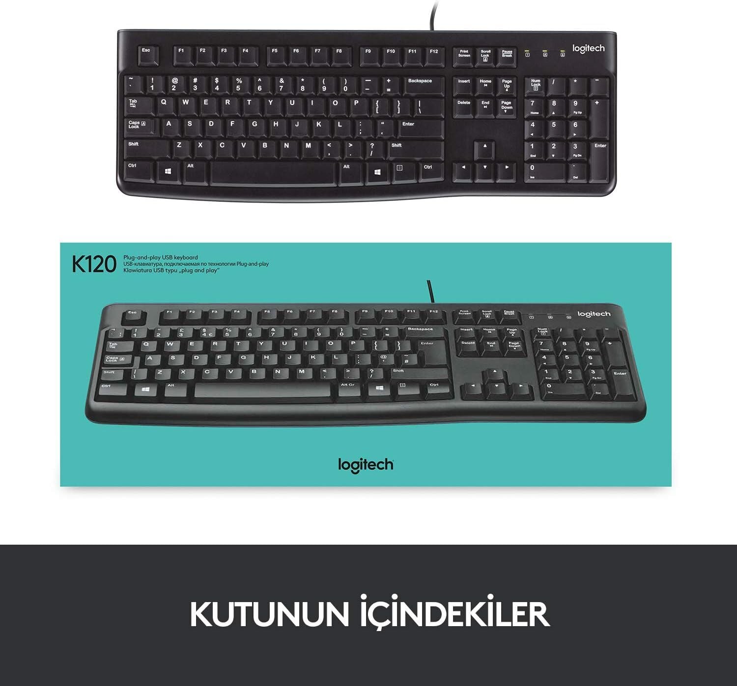 Logitech K120 USB Kablolu Klavye
