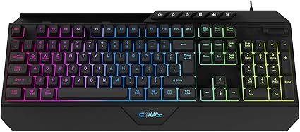 Claw's Nexus K1 RGB Full Membran 104 Tuşlu Ekstra Multimedya/Rollover Ses Kontrol Mekanizmalı & Claw's Reflex Örgü Kablolu Gaming Klavye (11 Farklı RGB Efektli)
