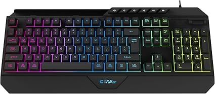 Claw's Nexus K1 RGB Full Membran 104 Tuşlu Ekstra Multimedya/Rollover Ses Kontrol Mekanizmalı & Claw's Reflex Örgü Kablolu Gaming Klavye (11 Farklı RGB Efektli)